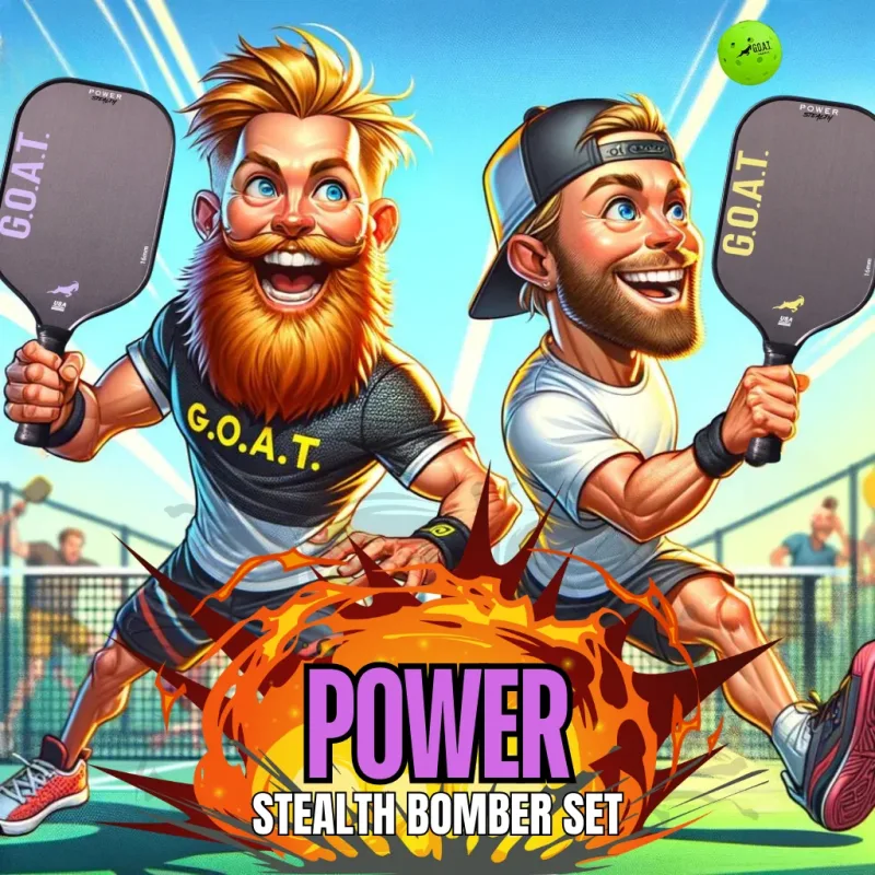 G.O.A.T. Paddle Power Stealth Pickleball Bomber Set